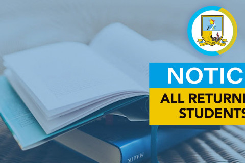 notice TO ALL RETURNING STUDENTS BANNER