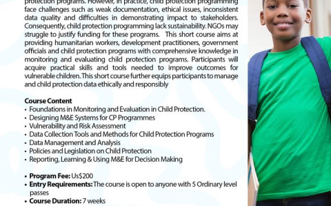 K1024_Short Course in Monitoring and Evaluation for Child Protection Program